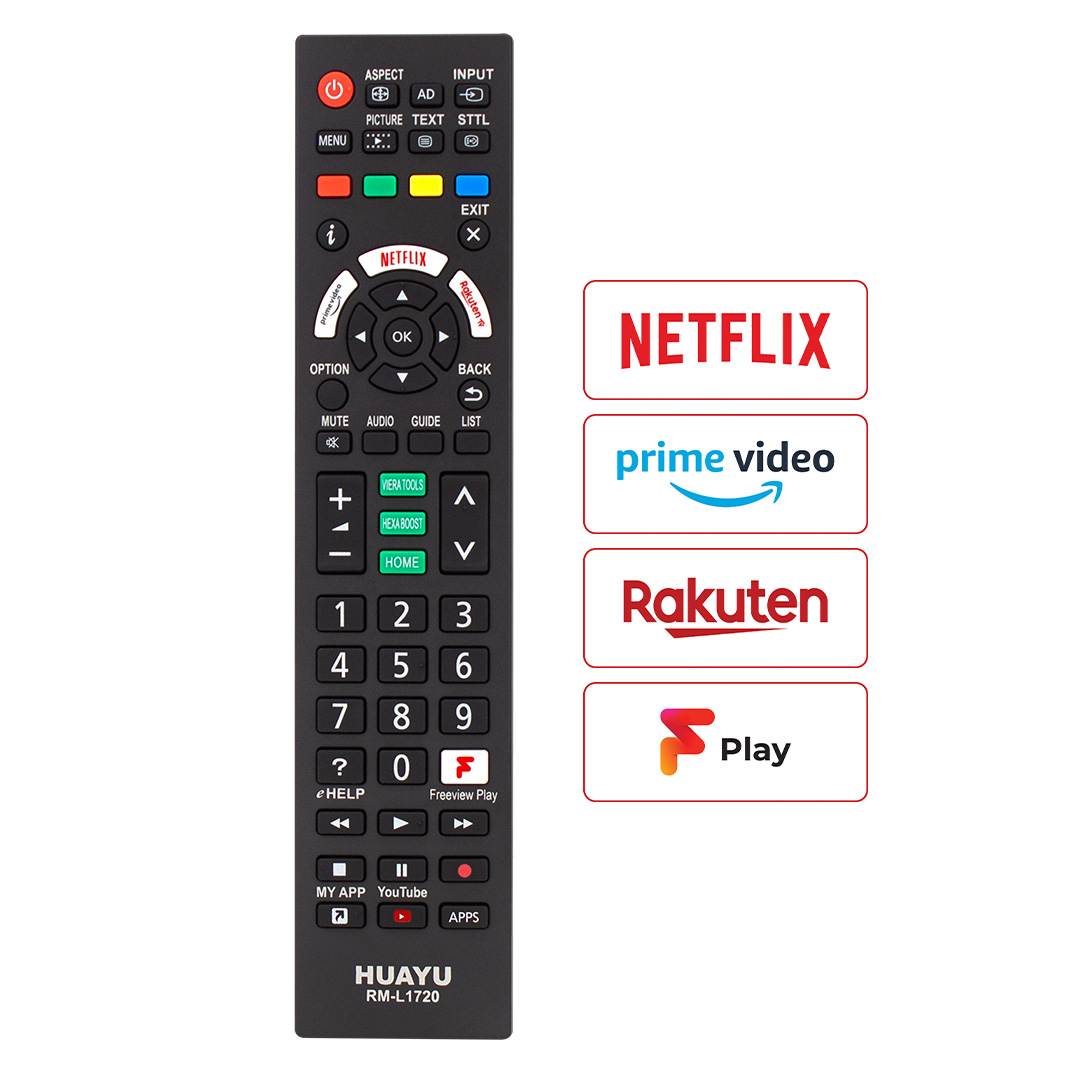 HUAYU KL RM-L1720 PANASONIC NETFLIX-YOUTUBE TUŞLU LCD LED TV KUMANDA SMART TÜM MODELLER