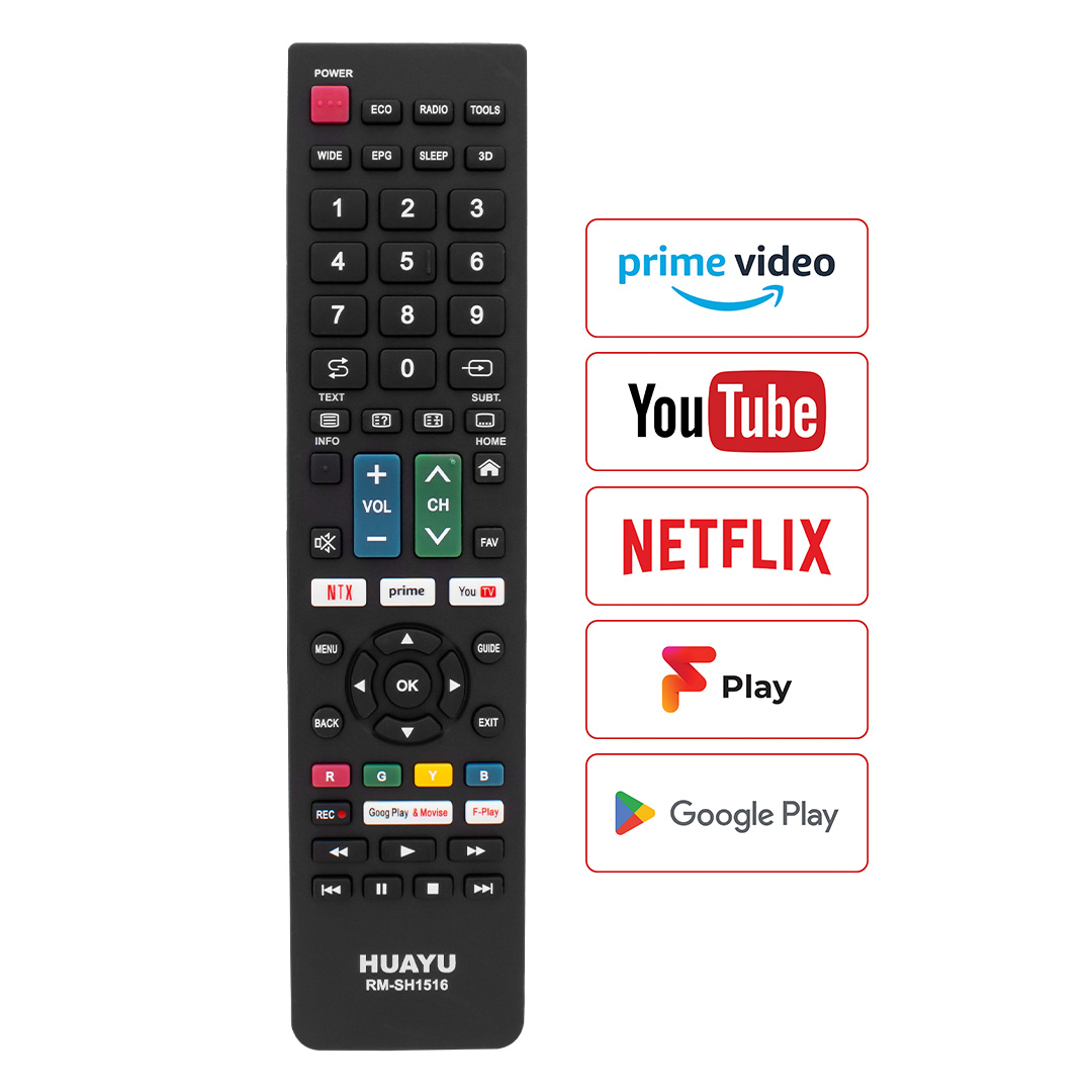 HUAYU KL RM-SH1516 SHARP NETFLIX-YOUTUBE-PRIME VIDEO TUŞLU UNIVERSAL LCD LED TV KUMANDA