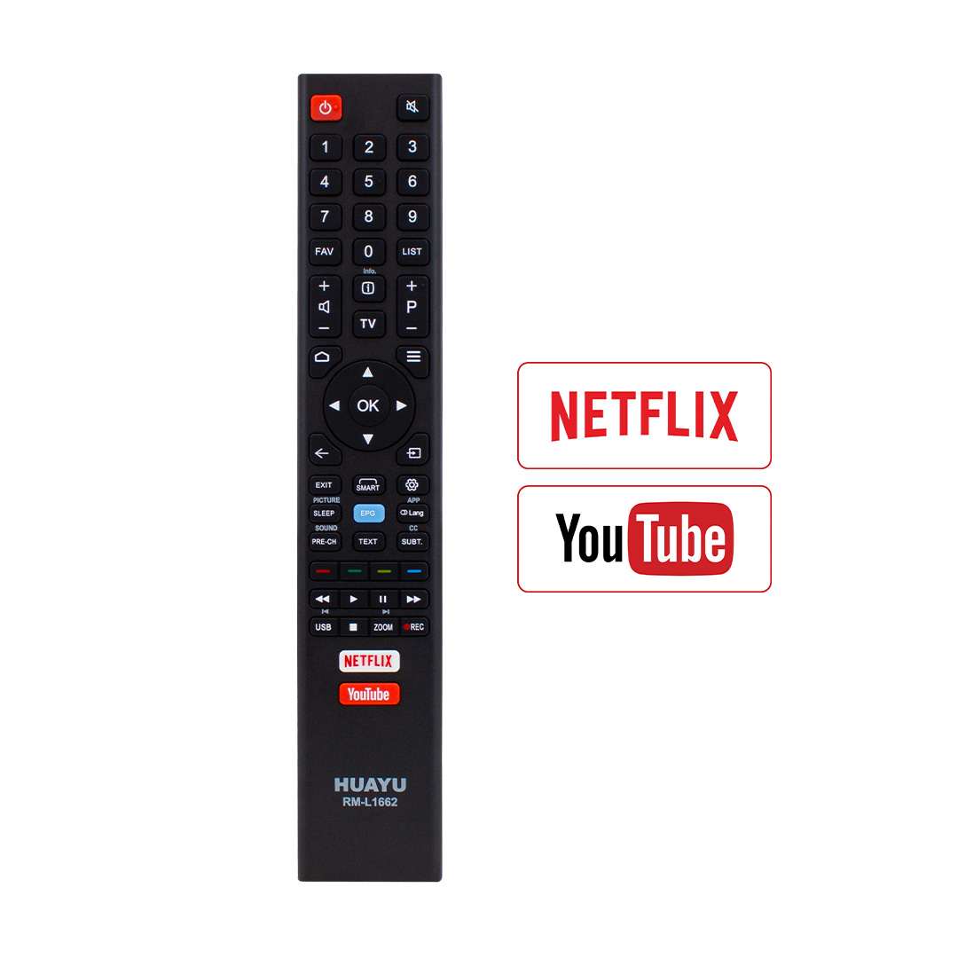 HUAYU RM-L1662 NETFLIX-YOUTUBE TUŞLU UNIVERSAL LCD LED TV KUMANDA