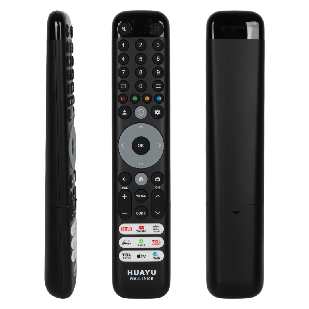 HUAYU RM-L1910E TCL NETFLIX-PRIME VIDEO-YOUTUBE-TCL CHANNEL-TCL HOME-WEB TUŞLU SES KOMUTSUZ LCD TV KUMANDA