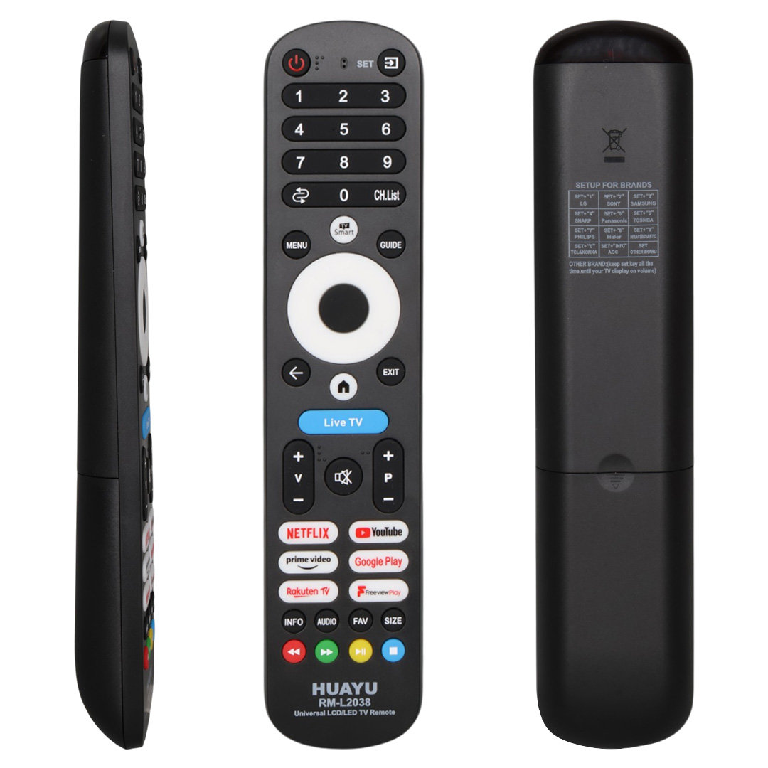 HUAYU RM-L2038 NETFLIX-YOUTUBE-DISNEY-PRIME VIDEO TUŞLU UNİVERSAL LCD-LED TV KUMANDA