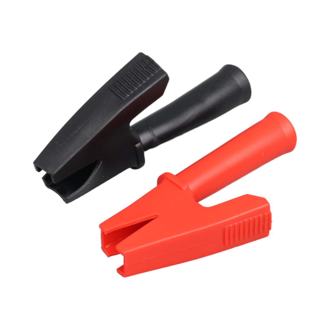 IC-243A 4MM BANAN JAK GİRİŞLİ KROKODİL WD1096 (KIRMIZI-SİYAH 2'Lİ TAKIM)