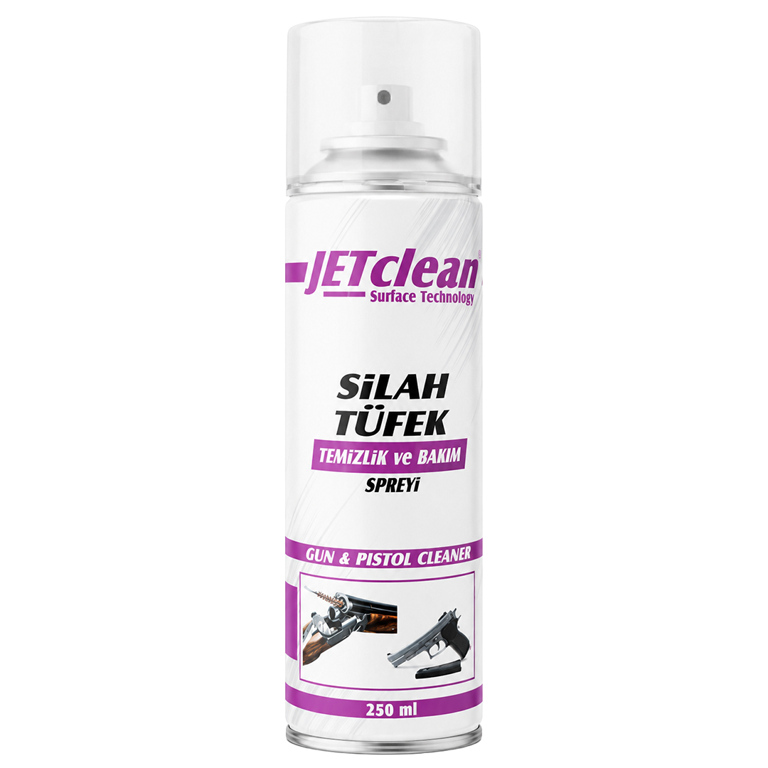 JETCLEAN 250ML SİLAH VE TÜFEK TEMİZLİK BAKIM SPREYİ 4'Ü 1 ARADA KORUYUCU YAĞ VE PAS SÖKÜCÜ
