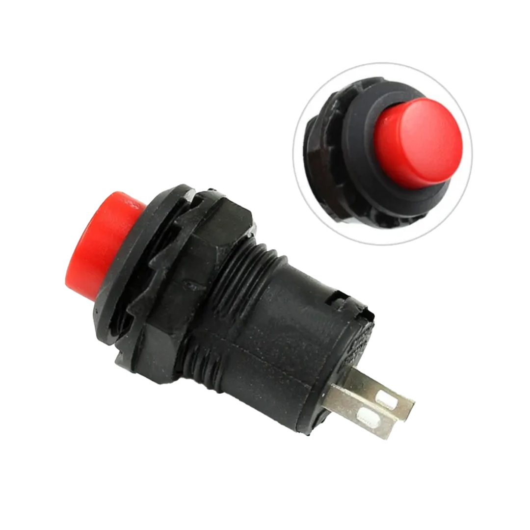 KALICILI 12 MM 2 PİN KIRMIZI PLASTİK BUTON (IC-185D)