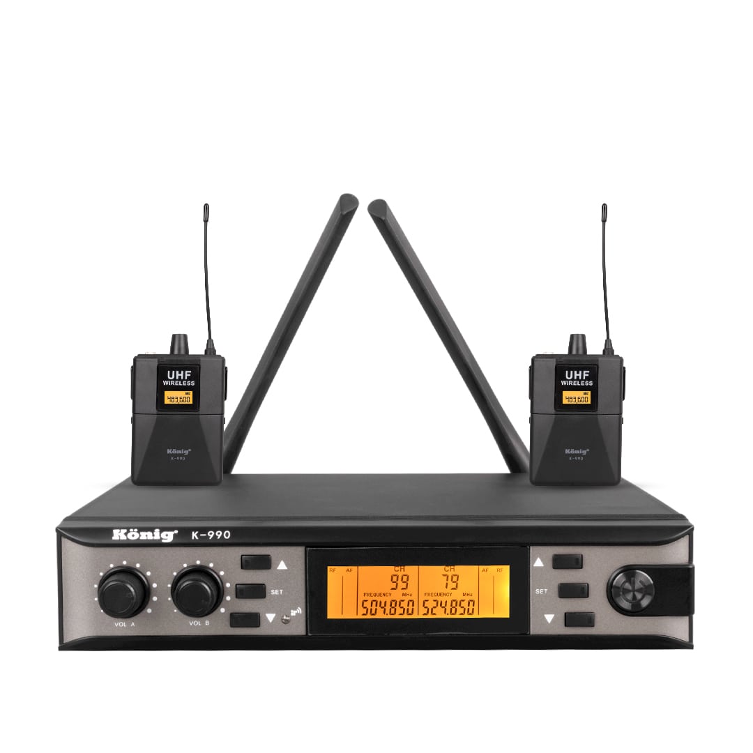KÖNİG K-990 UHF 2X100 KANAL YAKA - YAKA 2 YAKA KABLOSUZ TELSİZ MİKROFON
