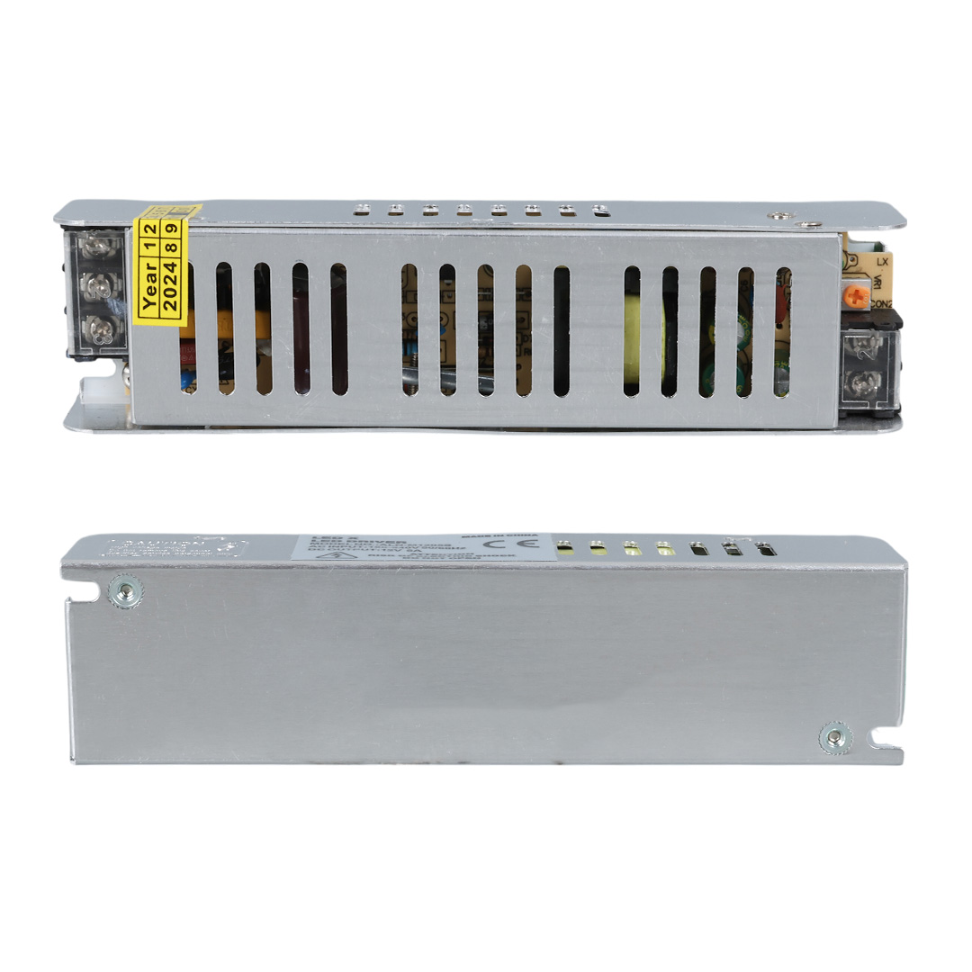 LEDX ALN-M1205S 12 VOLT 5 AMPER SLIM METAL KASA ADAPTÖR 160X40X35MM