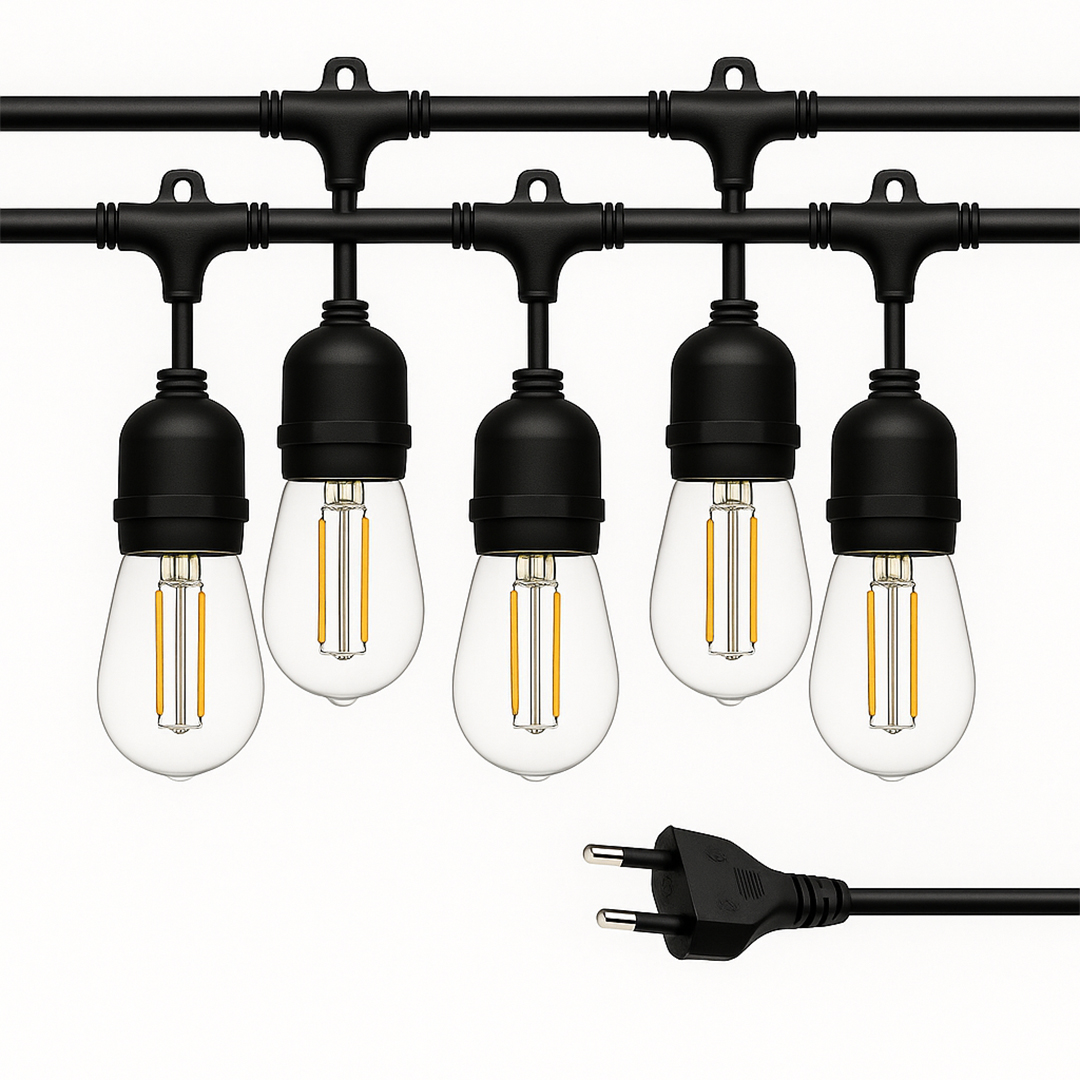 LEDX DY-K109 KB00001 5Lİ E27 DUY SIRALI BAKIR KABLOLU 5 METRE LAMBA KABLOSU (5 ADET DUY İÇERİR)