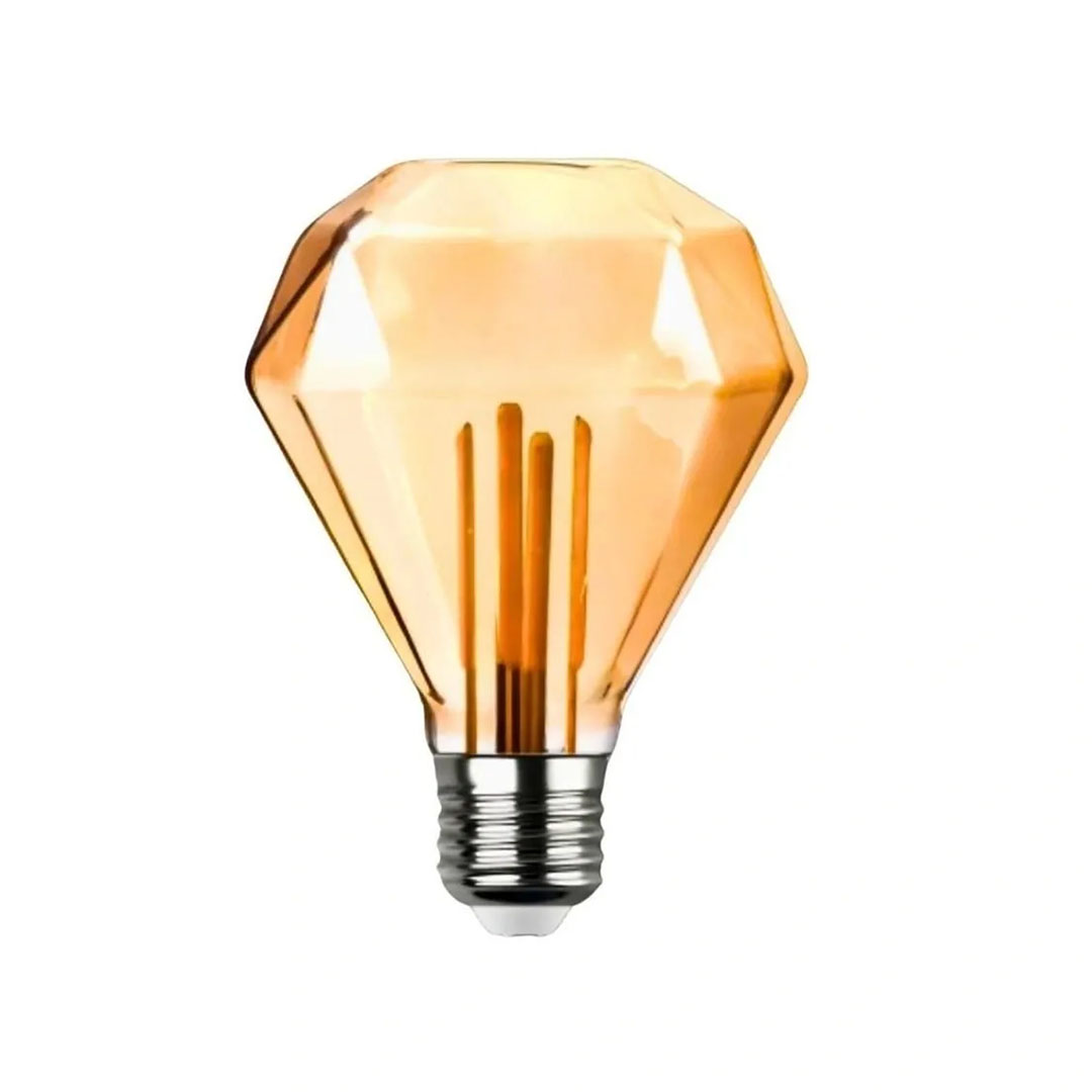 LEDX GD-95 KIRILMAZ GÖVDE DİAMOND ELMAS KESİM 4,5 WATT AMBER RUSTİK AMPUL
