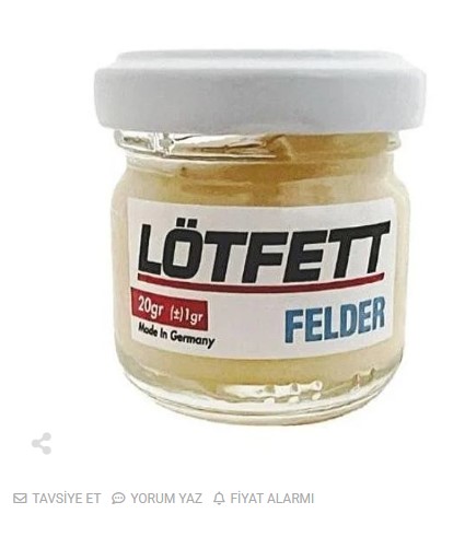 LÖTFETT 20 GRAM CAM ŞİŞEDE LEHİM PASTASI