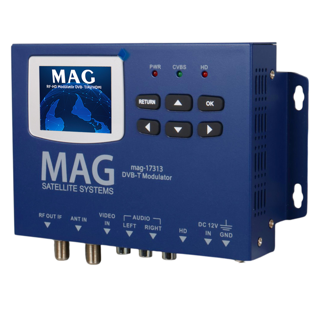 MAG MG-17313 LCD EKRANLI HD-RF CONVERTER FULL HD DVB-T ENCODER MODULATOR (DVB-T/AV/HDMI)