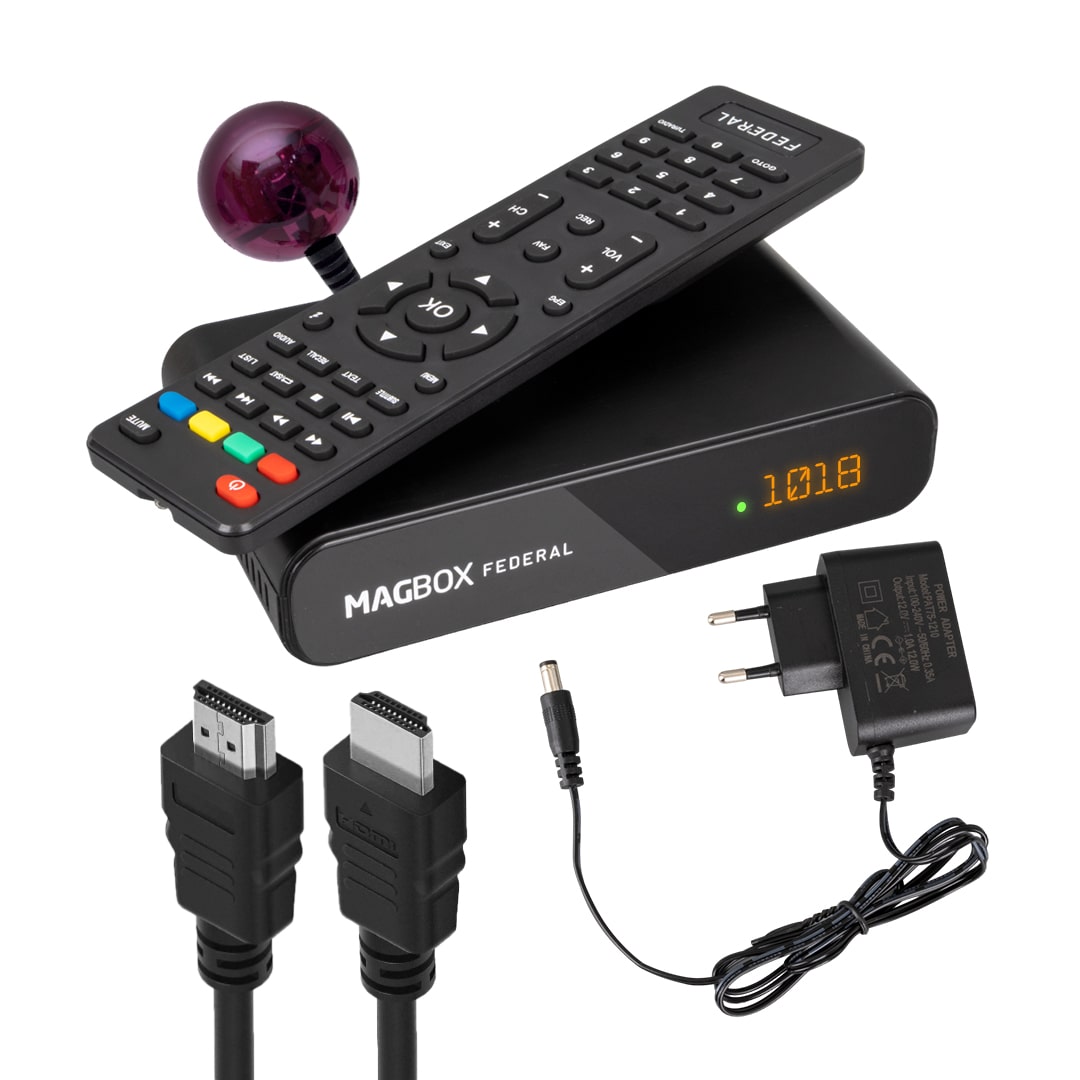 MAGBOX FEDERAL MİNİ HD + SCART TKGS'Lİ UYDU ALICISI (TRT BANDROLLÜ)