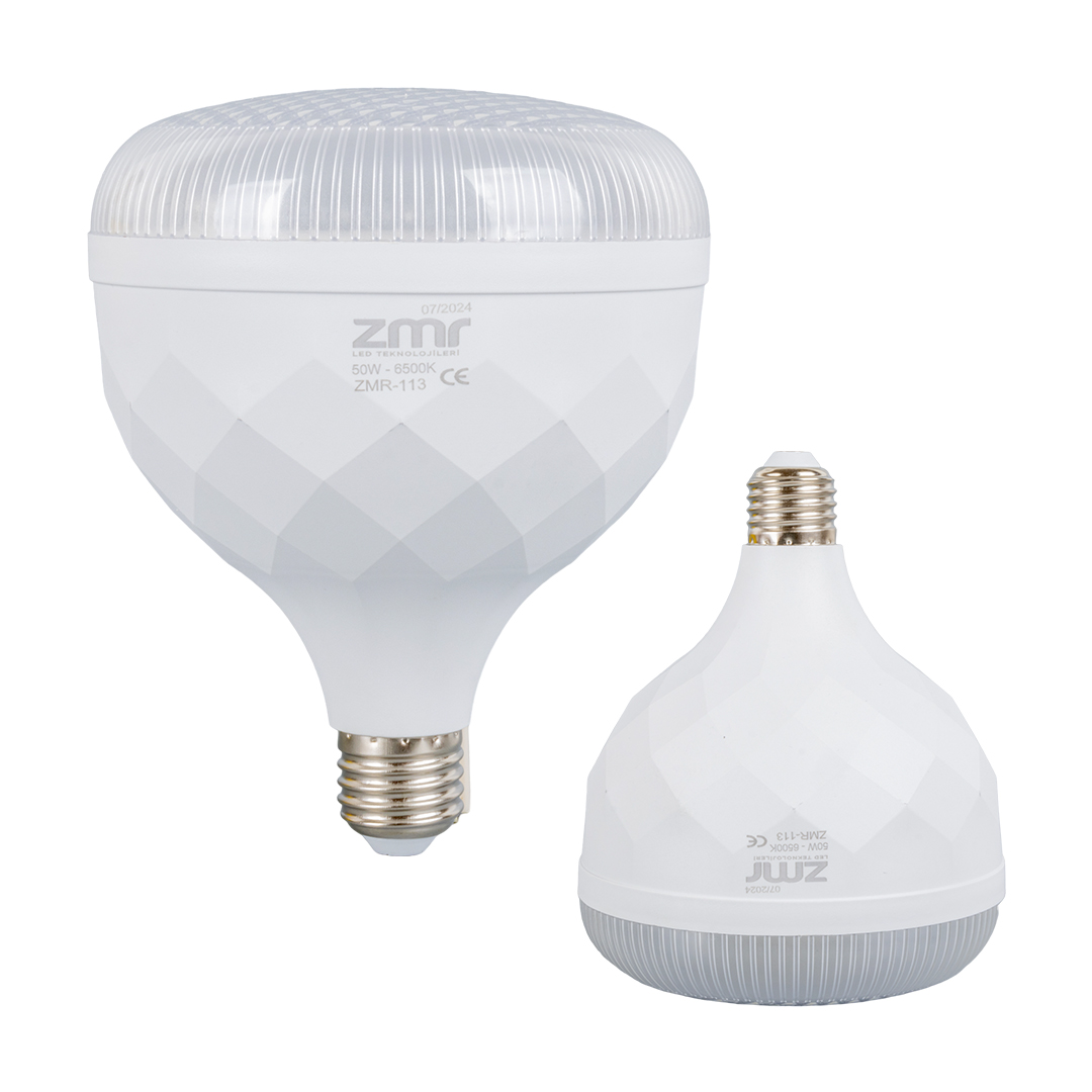 ZMR ZMR-113/B.65 50W KRİSTAL CAMLI TORCH T-BULB BEYAZ LED AMPUL E27 6500K (15X19MM)
