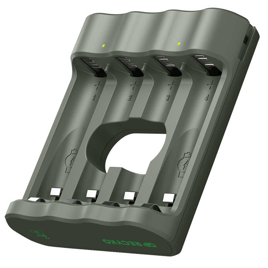 GP RECYKO B441 USB 4'LÜ AA - AAA PİL ŞARJ CİHAZI (GPACSB44103 GPB441R21-2GTLB1) PİLSİZ