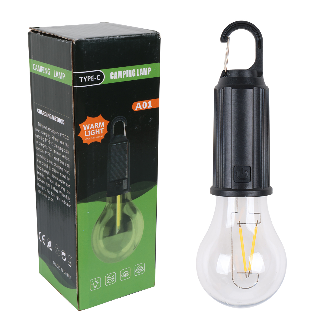 POWERMASTER PM-26264 SOLAR LEDLİ 3 IŞIK MODLU AMBER RENK ŞARJLI ASMA KANCALI KAMP ÇADIR AMPULÜ