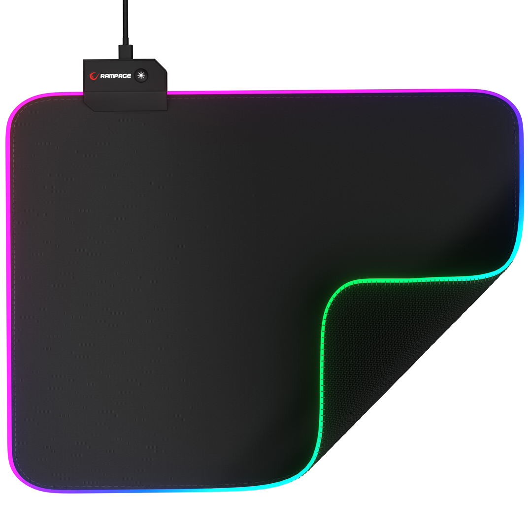 RAMPAGE MP-21 PULSAR M RGB LEDLİ SİYAH OYUNCU MOUSE PAD (252X328X3 MM)