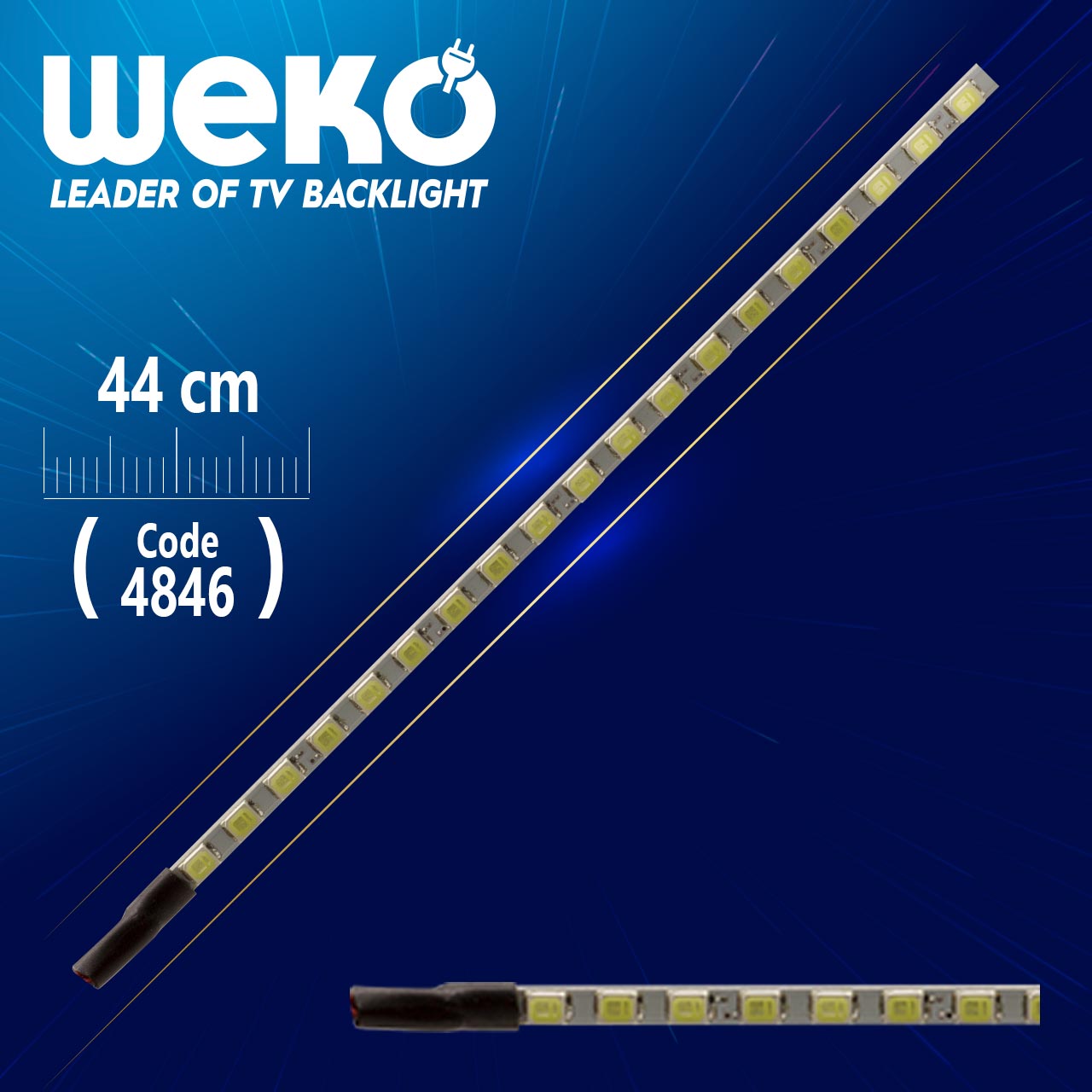 20" UNİVERSAL MONİTÖR E-LED 75 LEDLİ (2835) 440MM 12V ÇİFT LED+SÜRÜCÜ+KABLO TAKIM