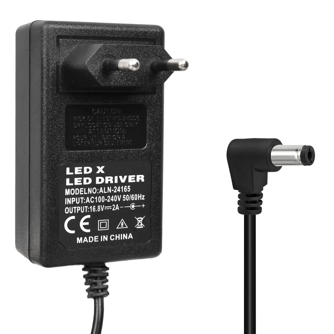POWERMASTER LEDX ALN-24165  16.8 VOLT - 2 AMPER - 33.6 WATT 5.5*2.5 MM L UÇLU LEDLİ ŞARJLI MATKAP ADAPTÖRÜ