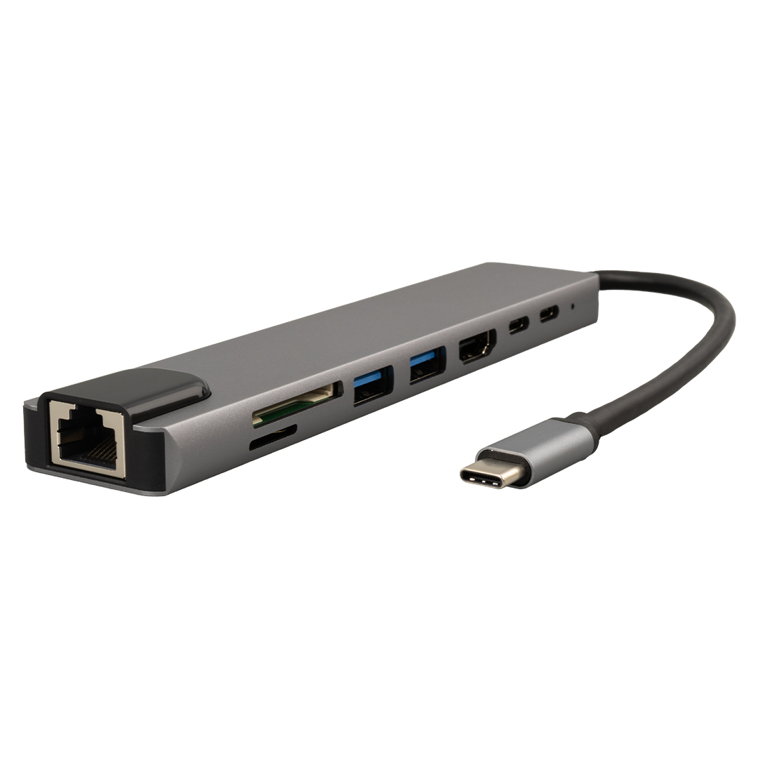 RACA TYPE-C 8IN1 HDMI ÇOK FONKSİYONLU USB 3.0 DOCK STATION