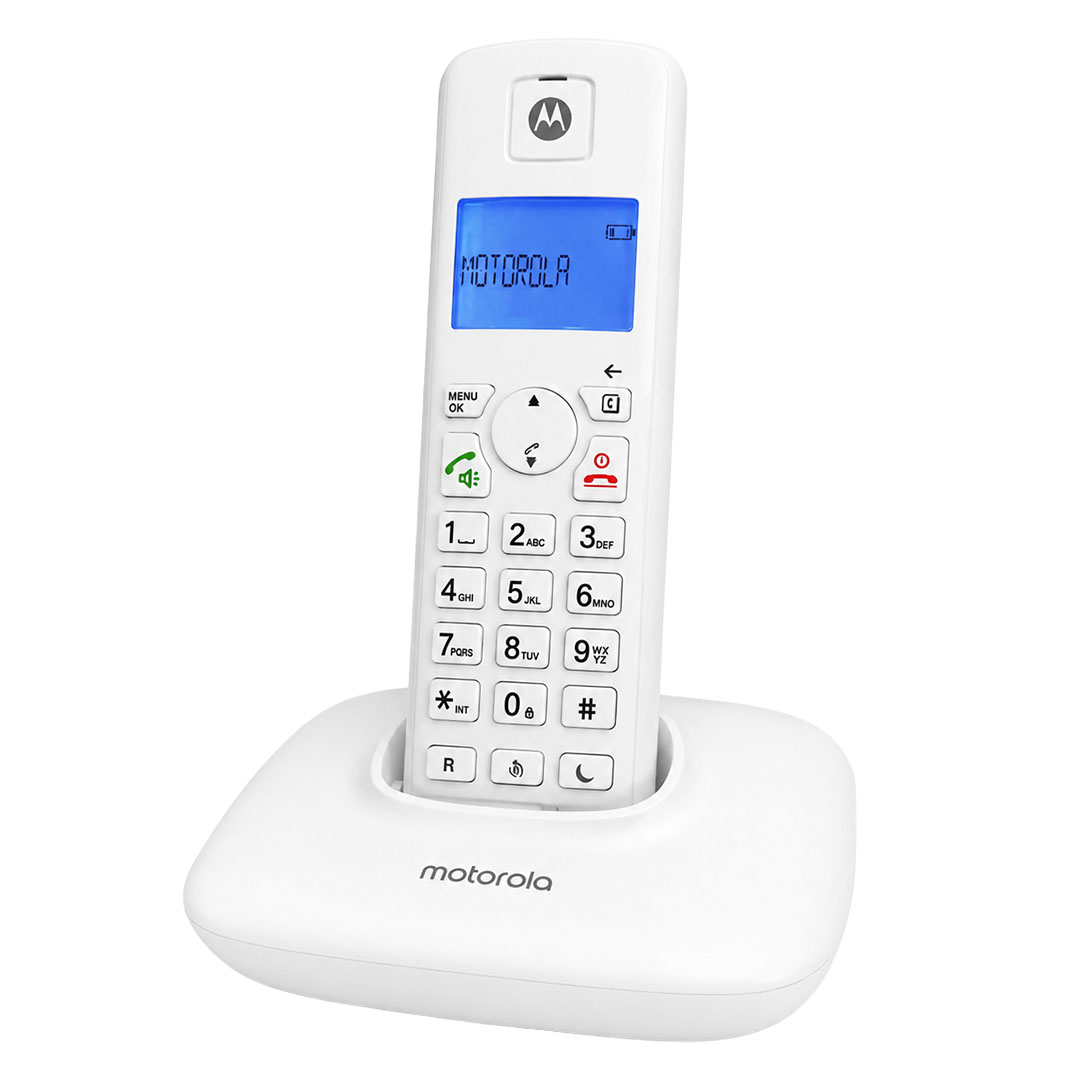 MOTOROLA T401+ DECT BEYAZ TELSİZ SABİT HAT HANDSFREE KABLOSUZ TELSİZ TELEFON
