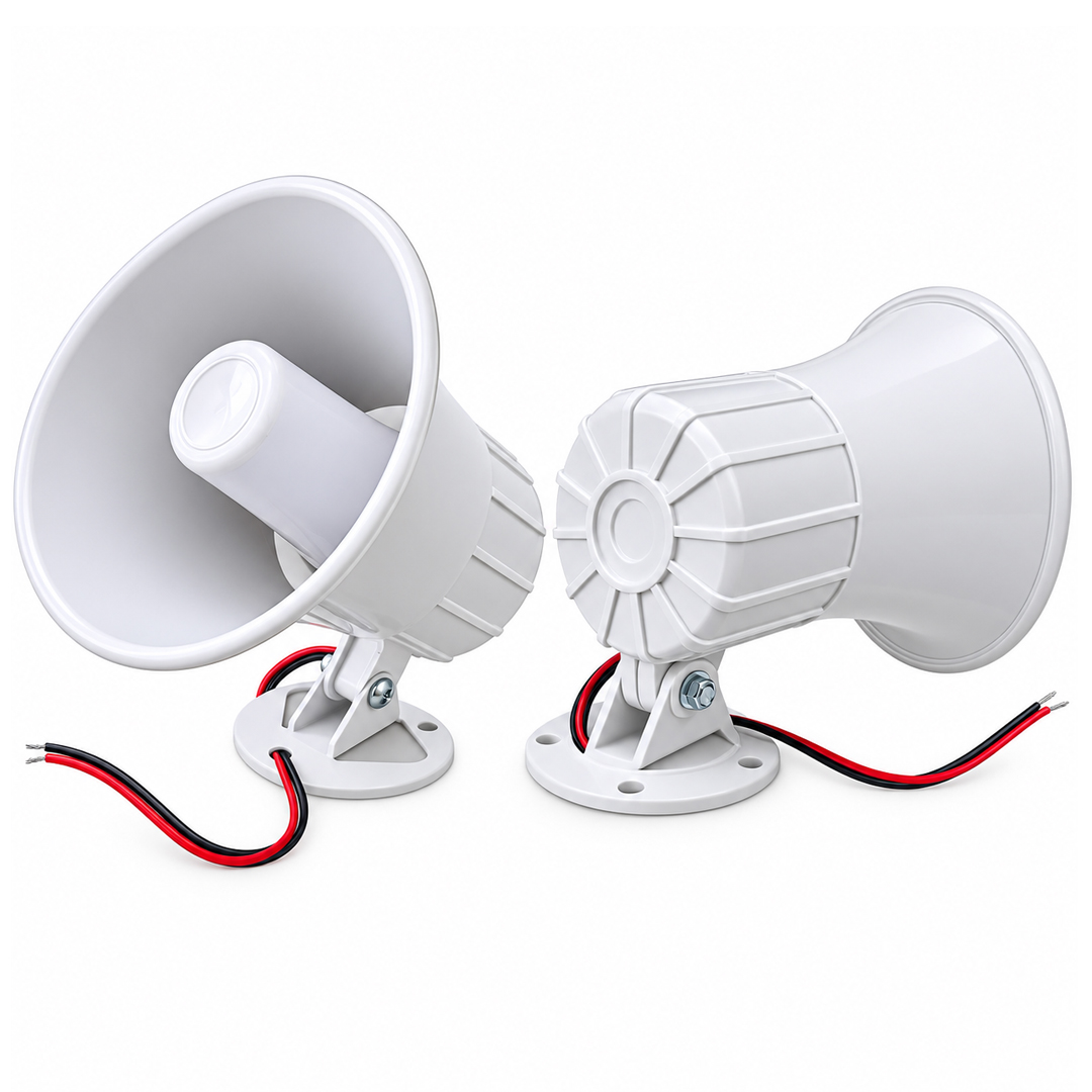 NO-TEL CON-20 MİNİ 20 WATT BEYAZ PLASTİK 2'Lİ PAKET HORN HOPARLÖR