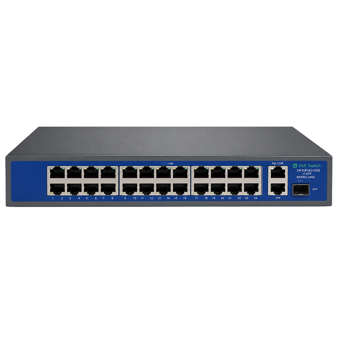 NOVACOM NCV-HIF2421GBL-C 400W POE SWİTCH - 24 PORT + 2 GİGABİT UPLİNK + 1 SFP PORT