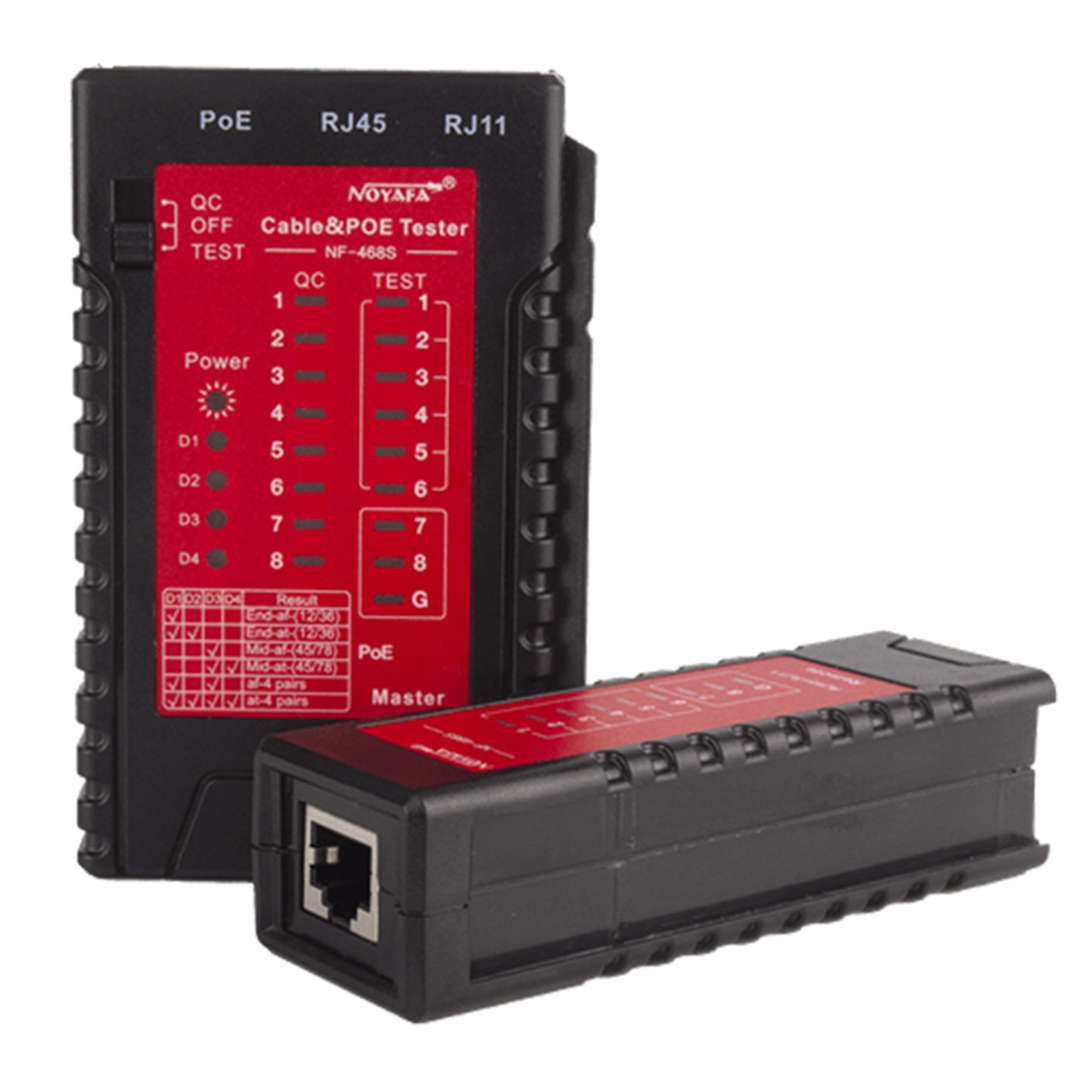 NOYAFA NF-468S RJ45/RJ11/POE DESTEKLİ ÇOK FONKSİYONLU AĞ TELEFON KABLOSU TEST CİHAZI
