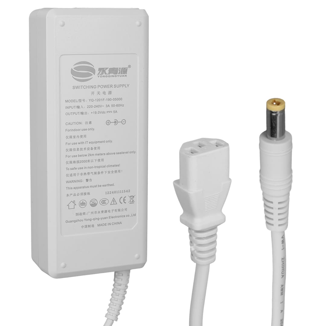 OEM 19 VOLT 4.7 AMPER 5.5*2.5 MM UÇLU PLASTİK KASA MASAÜSTÜ TİP BEYAZ ADAPTÖR