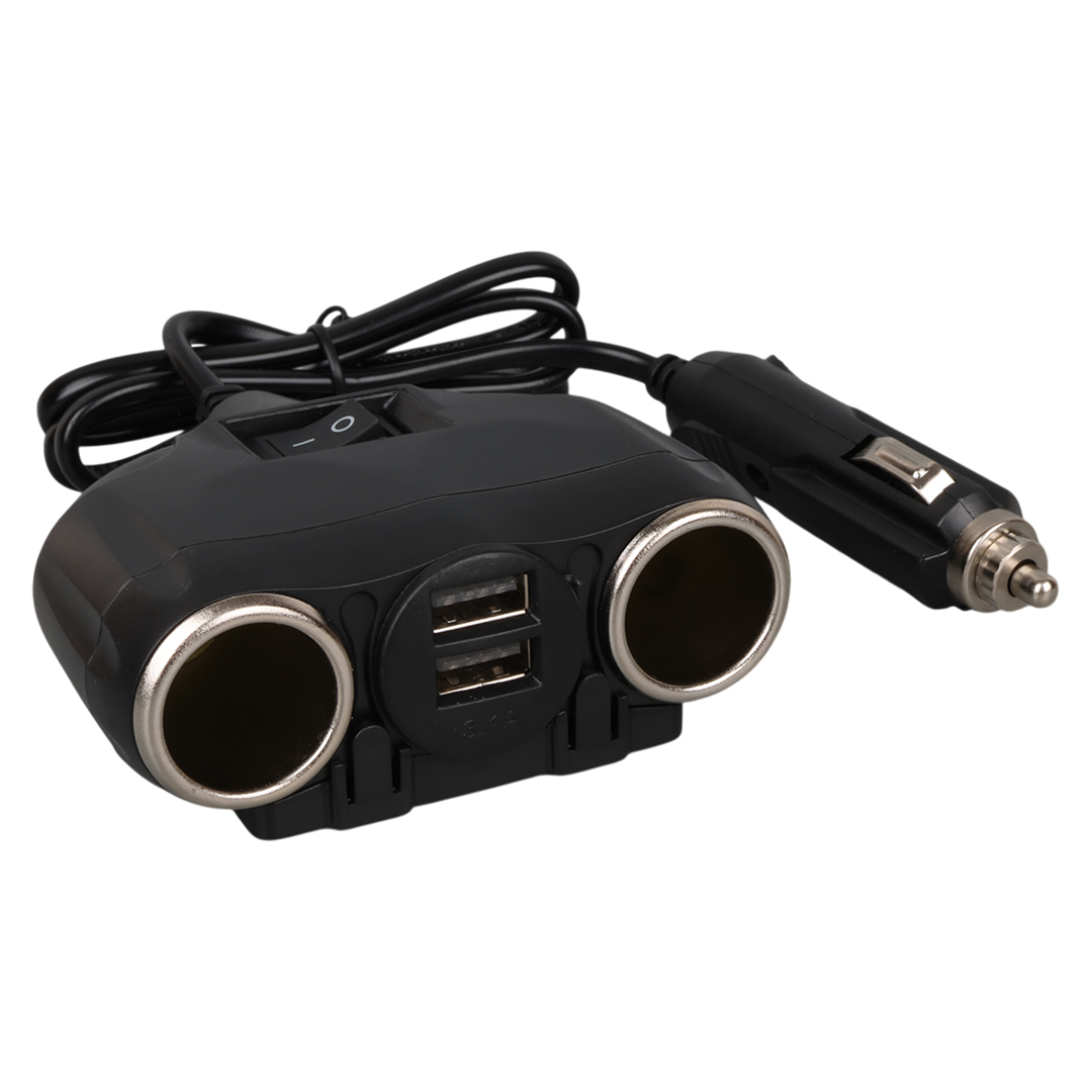 OLESSON 1630 12-24V ÇİFT USB GİRİŞLİ 120W 80CM KABLOLU 2'Lİ ARAÇ ÇAKMAK ÇOKLAYICI