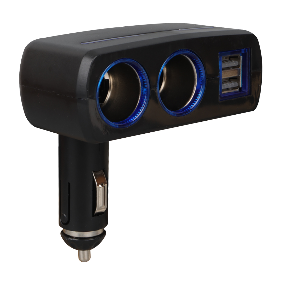 OLESSON 1637 12-24V ÇİFT USB GİRİŞLİ 120W 2'Lİ ARAÇ ÇAKMAK ÇOKLAYICI