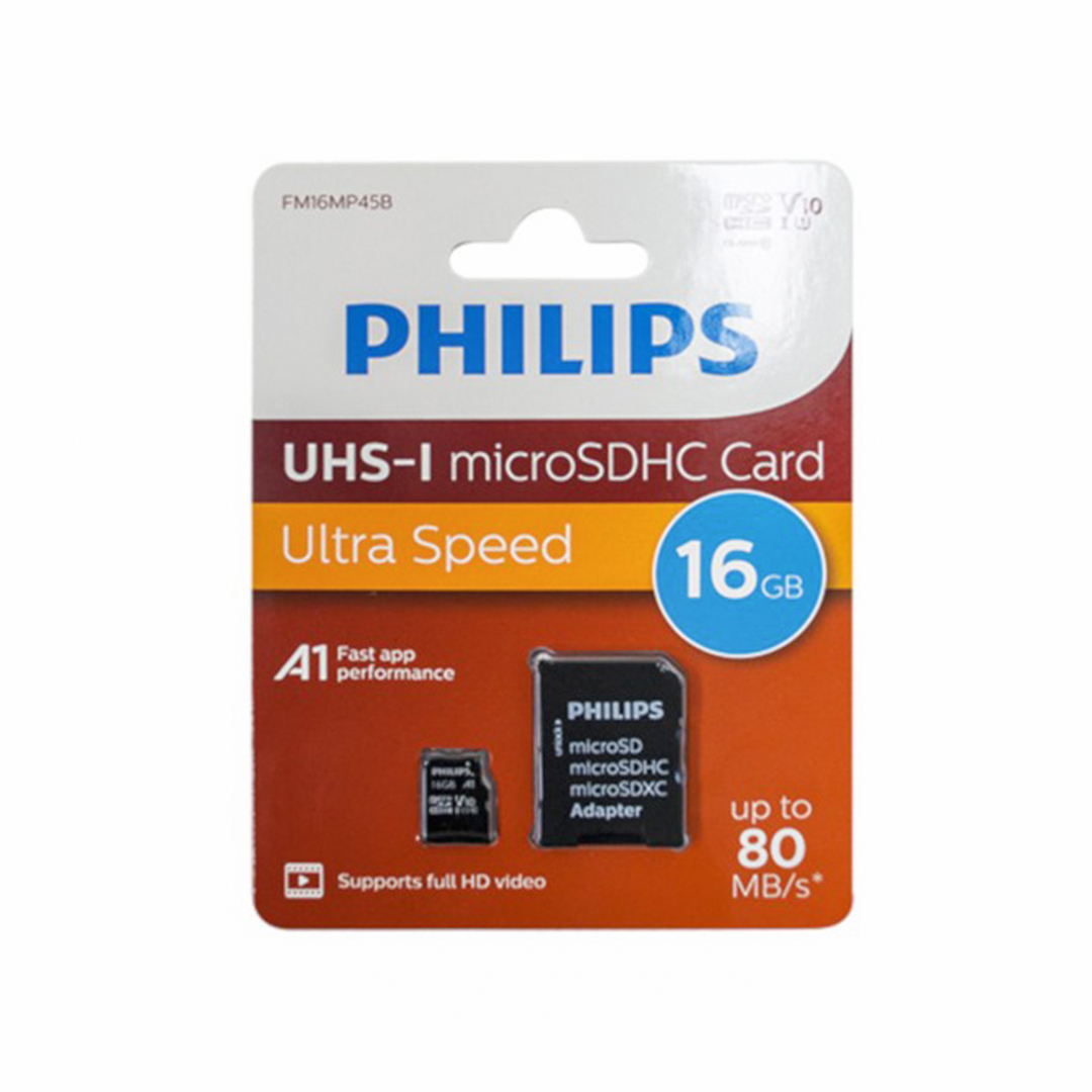 PHILIPS FM16MP45B/00 16GB CLASS10 UHS-I U1 ADAPTÖRLÜ MICRO SDHC HAFIZA KARTI