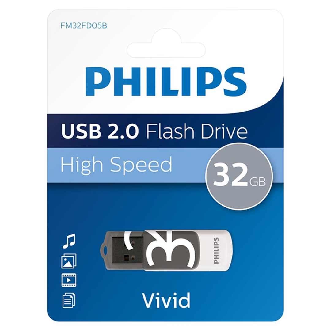PHILIPS FM32FD00B/00 GRİ/BEYAZ 32GB SUPER HIZLI 100-150MB/S USB 3.0 FLASH BELLEK