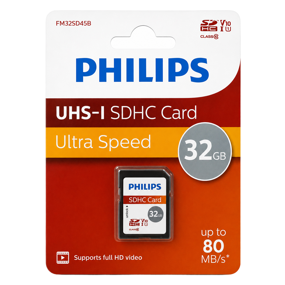 PHİLİPS FM32SD45B 80 MB/S FULL HD UHS-I SDHC ULTRA SPEED 32GB HAFIZA KARTI (MİCRO SD DEĞİLDİR)