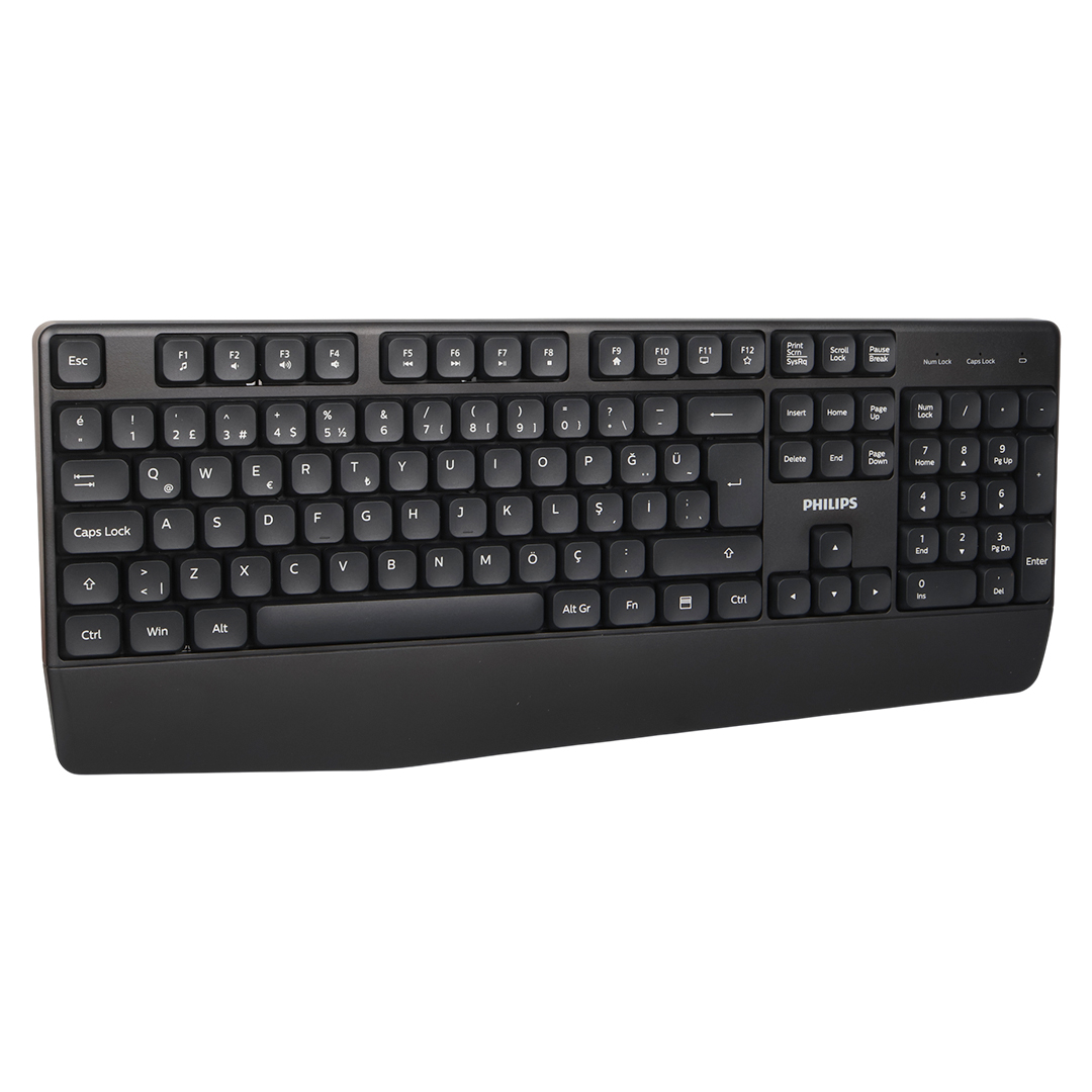 PHILIPS SPK6348 USB KABLOSUZ OFİS TİPİ SİYAH NUMPADLİ TÜRKÇE Q KLAVYE