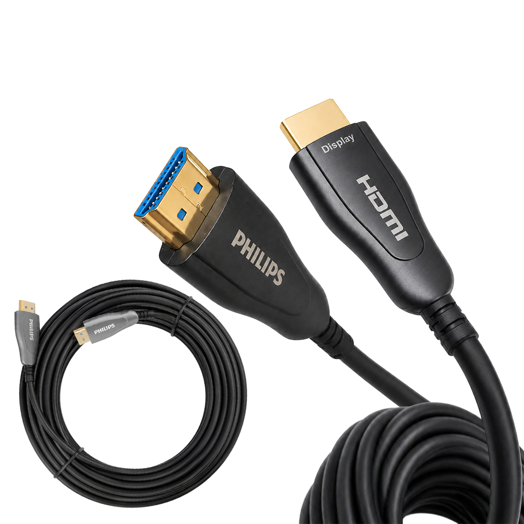 PHİLİPS SWR3019W/93 45 METRE 4K 60HZ AOC FİBER OPTİK HDMI KABLO ÇİNKO ALAŞIM GÖVDE
