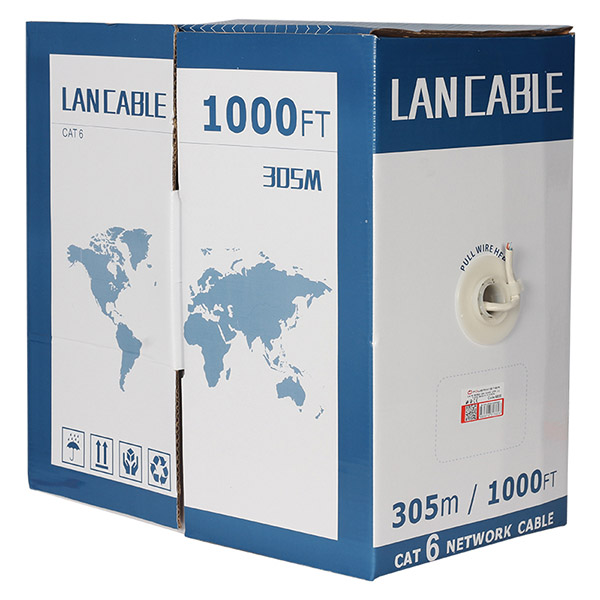 POWERMASTER 23 AWG 0.57MM  1GBPS UTP CU %100 BAKIR 305 METRE GRİ CAT6 KABLO