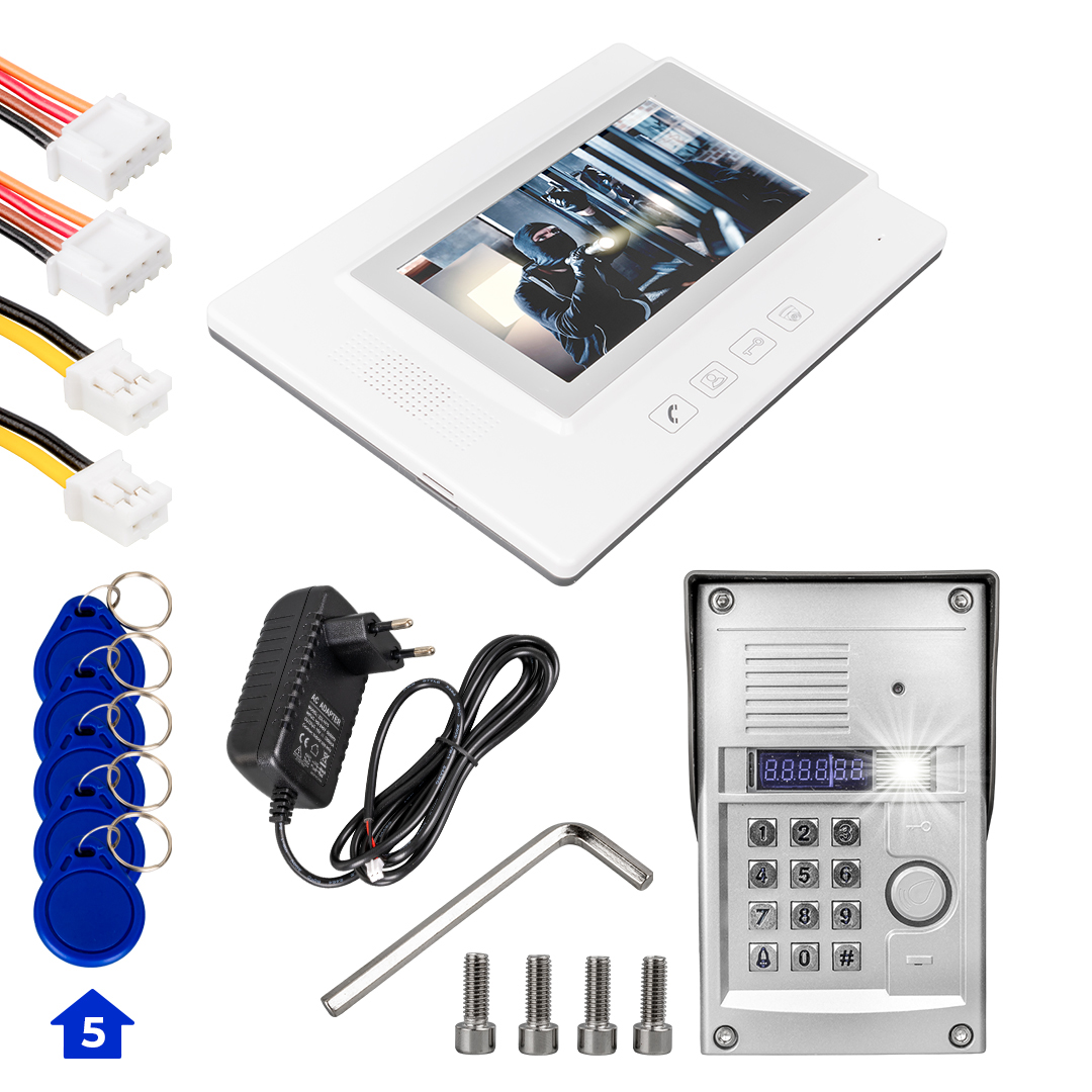 POWERMASTER 773TP 1 DAİRE 7'' NFC - ŞİFRE GİRİŞLİ GÖRÜNTÜLÜ DİAFON KAPI ZİLİ INTERKOM AKILLI EV GÜVENLİĞİ SİSTEMİ