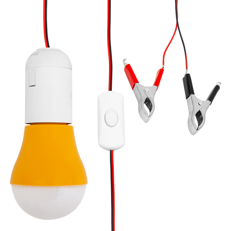 POWERMASTER AKÜ MAŞALI ANAHTARLI 12 VOLT 10W 6500K BEYAZ LED AMPUL (4 METRE KABLO+AMPUL TOPLAM 2 PARÇA)