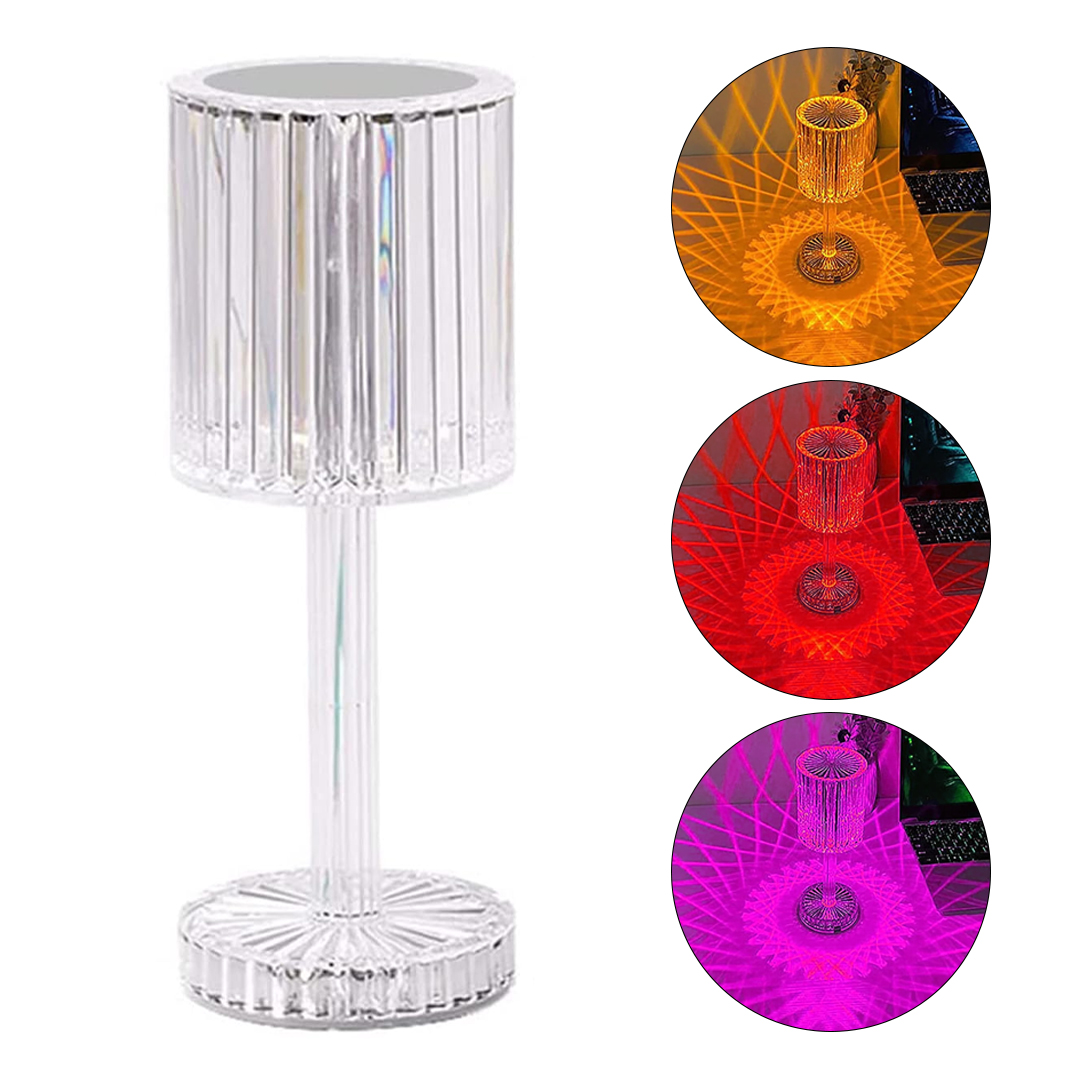 POWERMASTER HA-1788 DEKORATİF RGB LEDLİ AMBİYANS MASA GECE LAMBASI UZAKTAN KUMANDALI ŞARJLI DOKUNMATİK TUŞLU