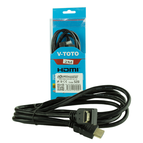 POWERMASTER L UÇLU 1.5  METRE SİYAH HDMI KABLO