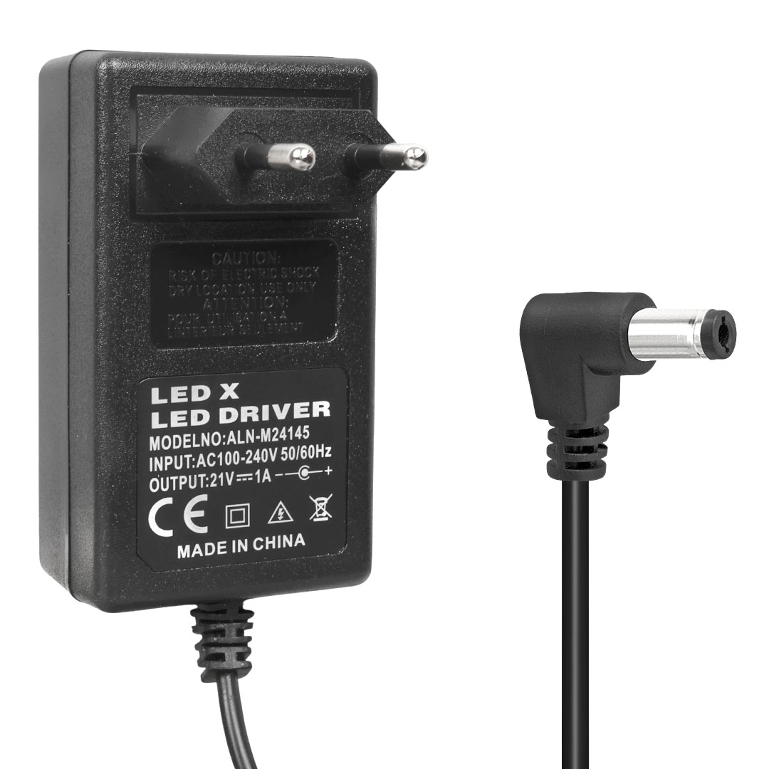 POWERMASTER LEDX ALN-M24145  21 VOLT - 1 AMPER - 21 WATT 5.5*2.5 MM L UÇLU LEDLİ ŞARJLI MATKAP ADAPTÖRÜ