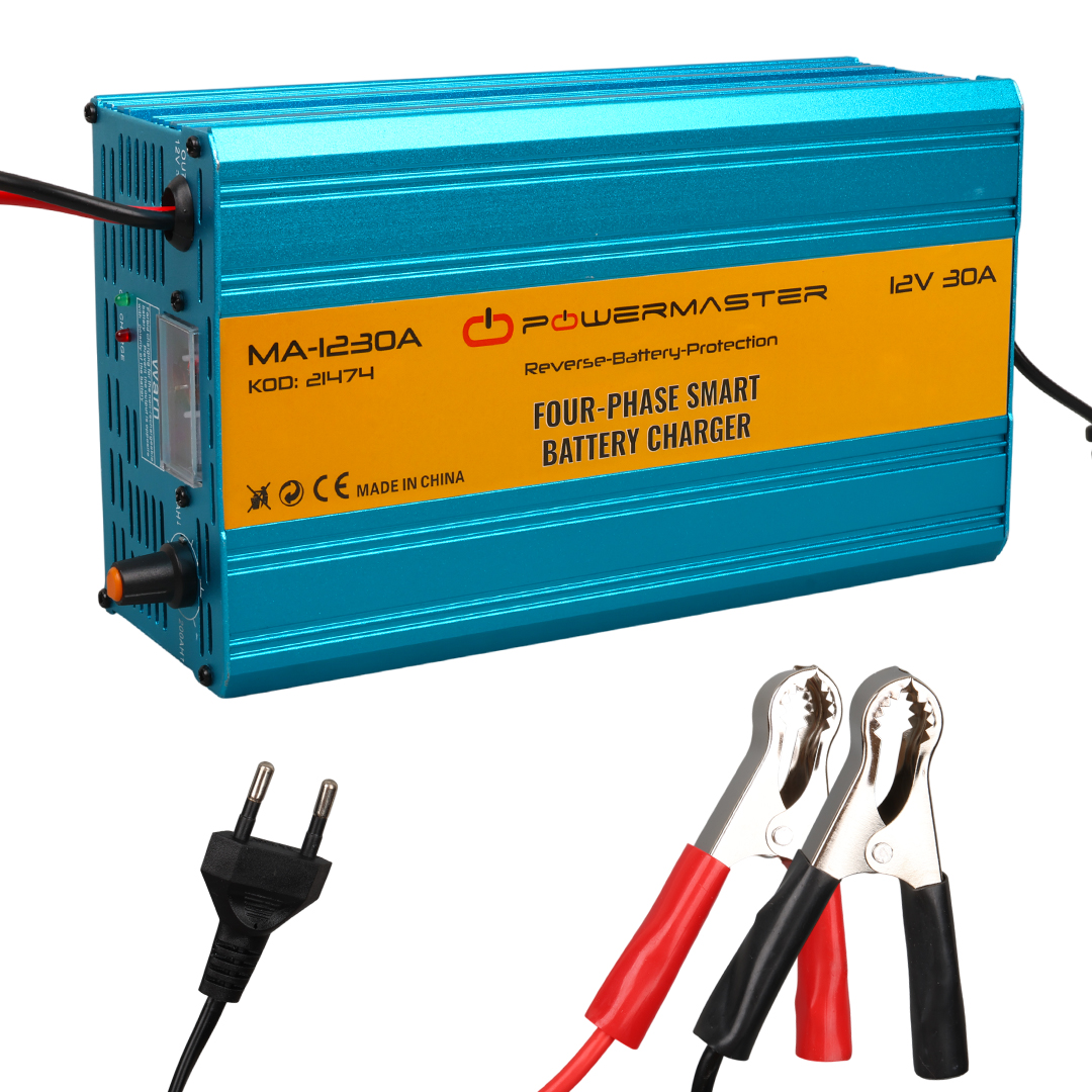 POWERMASTER MA-1230A 12 VOLT - 30 AMPER AKILLI AKÜ ŞARJ CİHAZI
