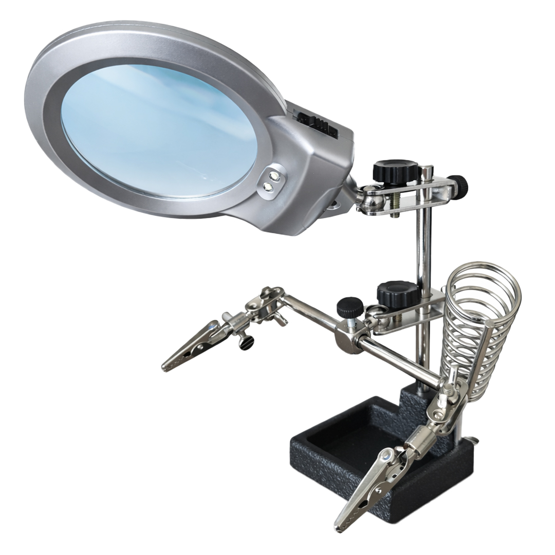 POWERMASTER PM-11470 MERCEKLİ ÜÇÜNCÜ EL HAVYA STANDI + BÜYÜTEÇ