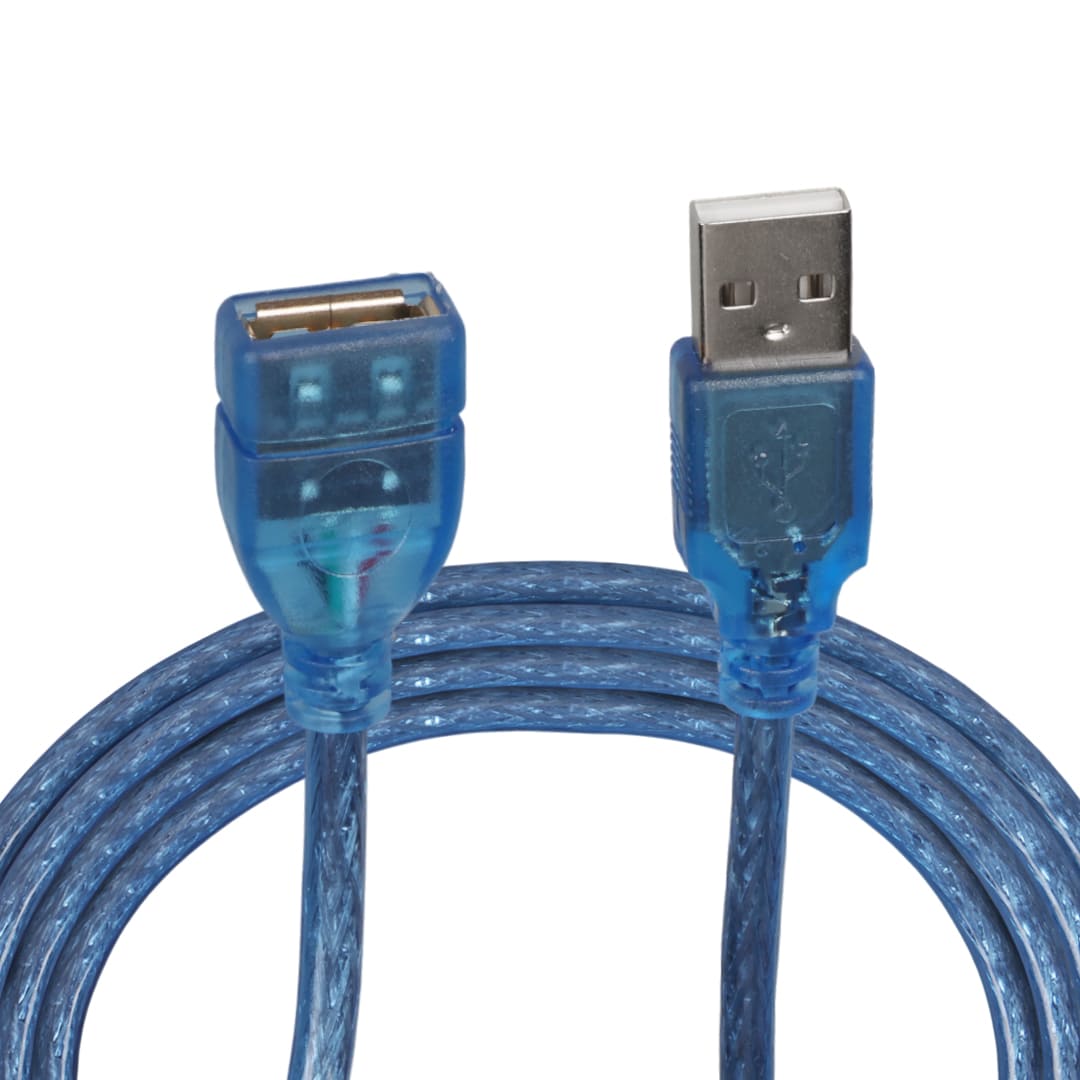 POWERMASTER PM-1314 ŞEFFAF/MAVİ 5 METRE USB 2.0 UZATMA KABLOSU