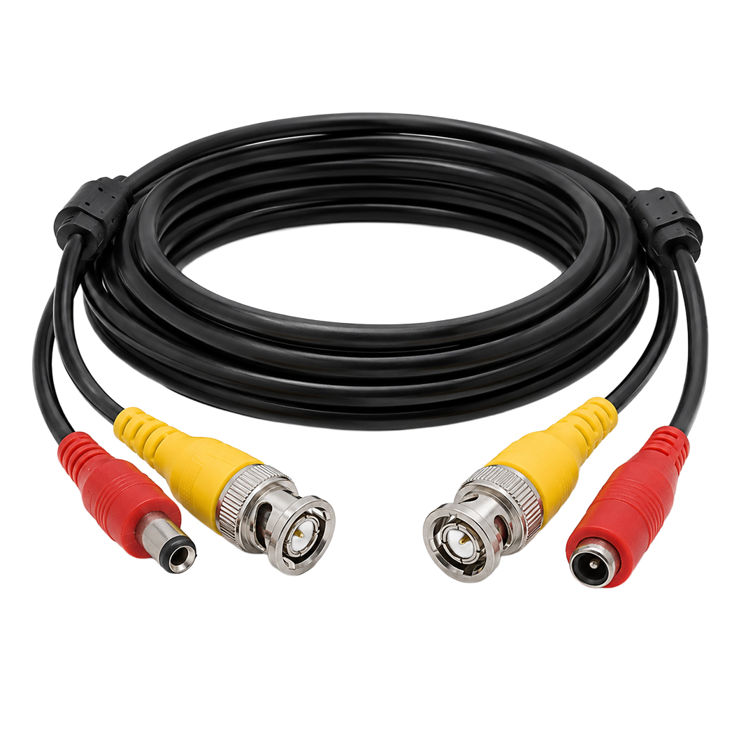 POWERMASTER PM-13818 15 METRE DİŞİ-ERKEK JACKLI POWER KABLO + BNC-BNC KABLO