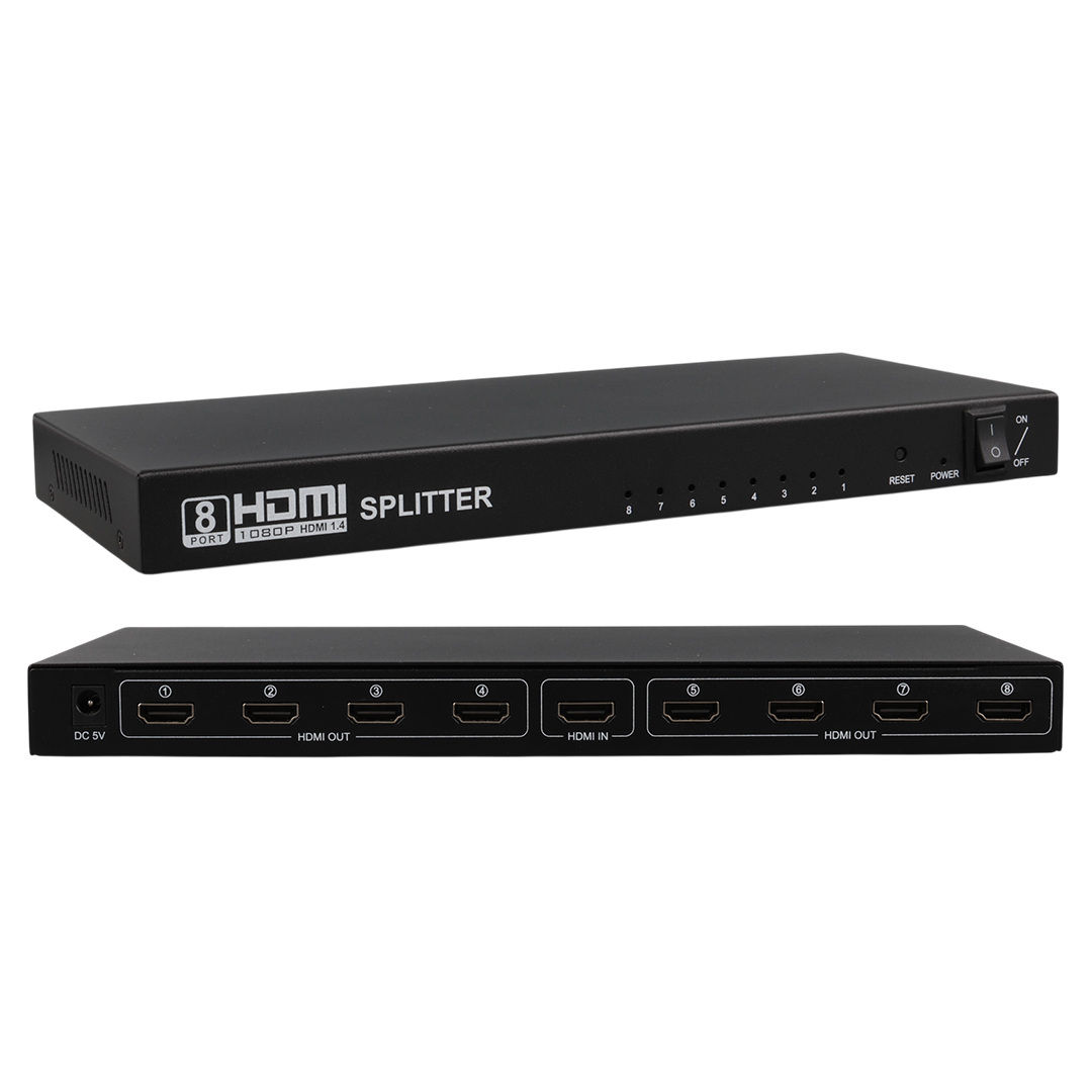 POWERMASTER PM-14218 1 GİRİŞ 8 ÇIKIŞ PORT UHD 4Kx2K 1080P FHD HDMI DAĞITICI SPLİTTER (8Lİ ÇOKLAYICI)