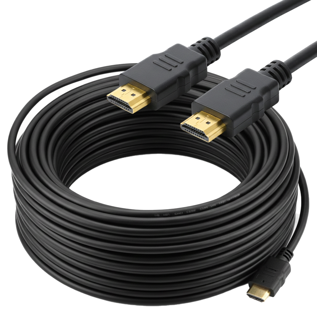POWERMASTER PM-18944 25 METRE PASİF YÜKSEK HIZLI DÜZ HDMI GÖRÜNTÜ KABLOSU ALTIN KAPLAMA UÇLU