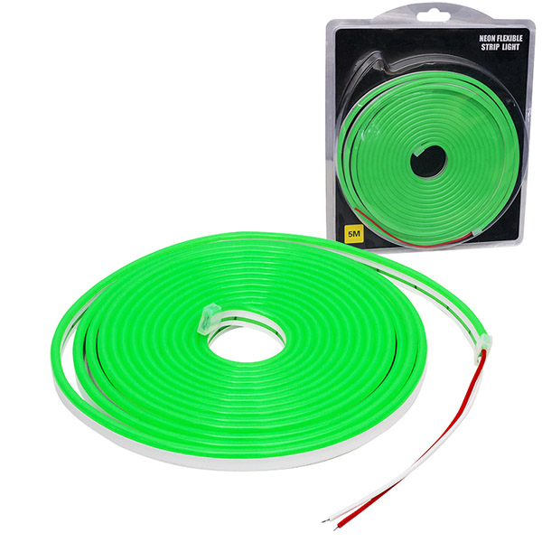 POWERMASTER PM-19651 SİLİKON KAPLAMALI 12 VOLT 5 METRE YEŞİL NEON LED ŞERİT AYDINLATMA