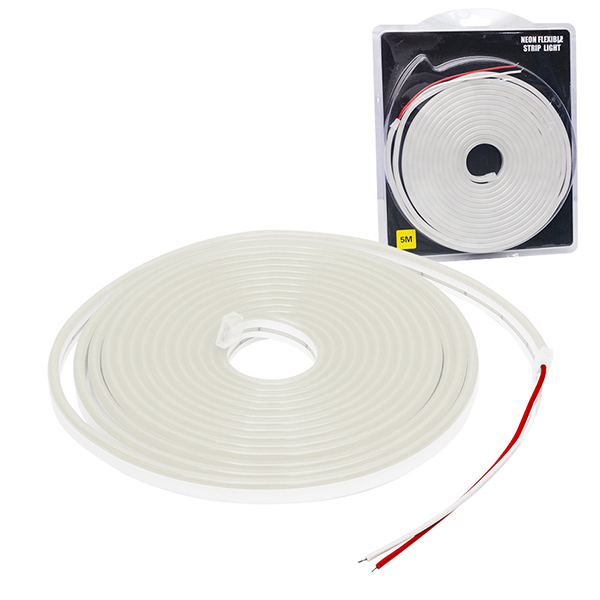POWERMASTER PM-19652 SİLİKON KAPLAMALI 12 VOLT 5 METRE BEYAZ NEON LED ŞERİT AYDINLATMA