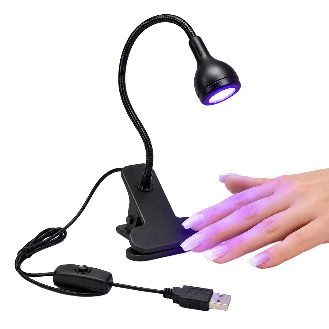 POWERMASTER PM-20041 UV PROTEZ TIRNAK YAPIŞTIRMA PARA KONTROL USB MASA LAMBASI ANAHTARLI SİYAH