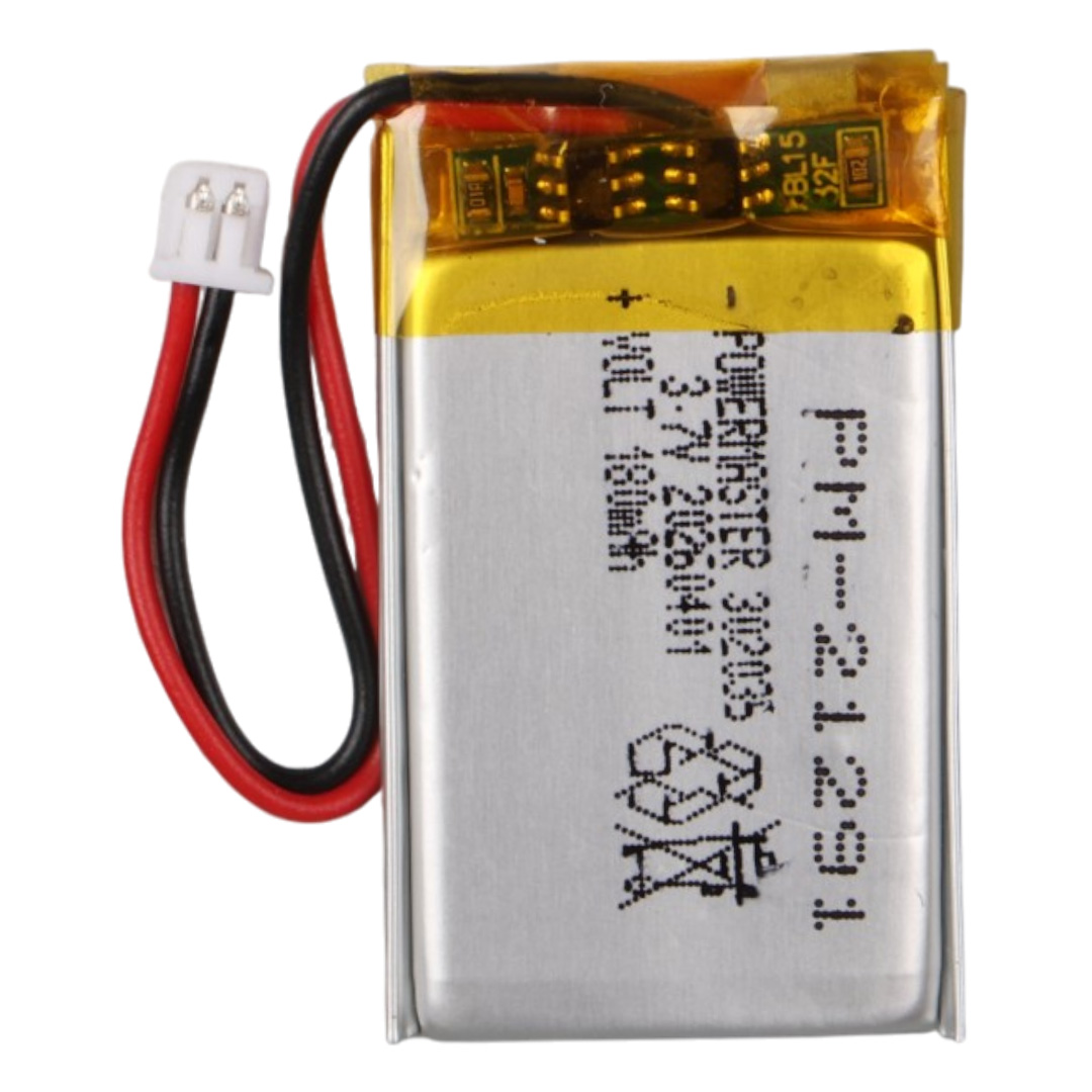 POWERMASTER PM-21291 3.7V 180MAH 302035 3.5MM SOKETLİ LİTYUM POLİMER (Lİ-PO) BATARYA ŞARJ EDİLEBİLİR CİKLET PİL